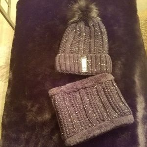 New Knitted Winter Hat Scarf Set